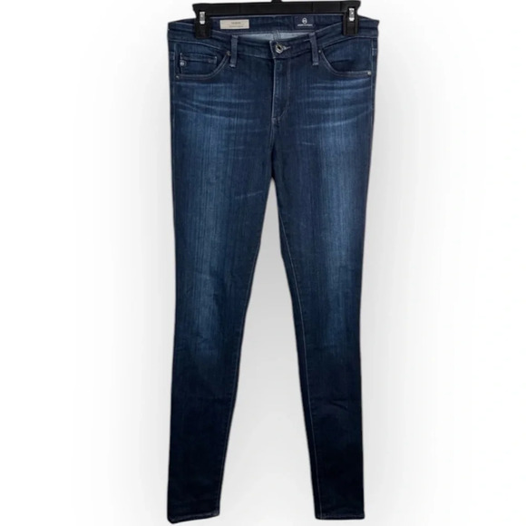 AG Women's The Middi Mid-Rise Legging Jeans Size 28 Blue Dark Wash Slim Fit - Picture 1 of 14